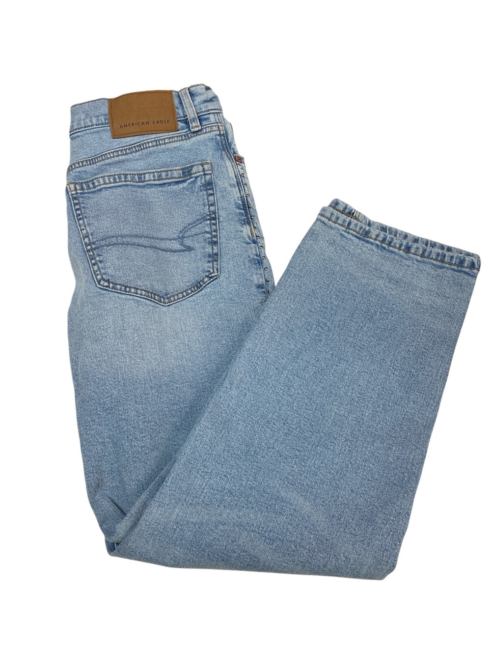 American Eagle Light Blue Classic Fit Jeans with Beads Women’s Size 2 - Picture 2 of 6